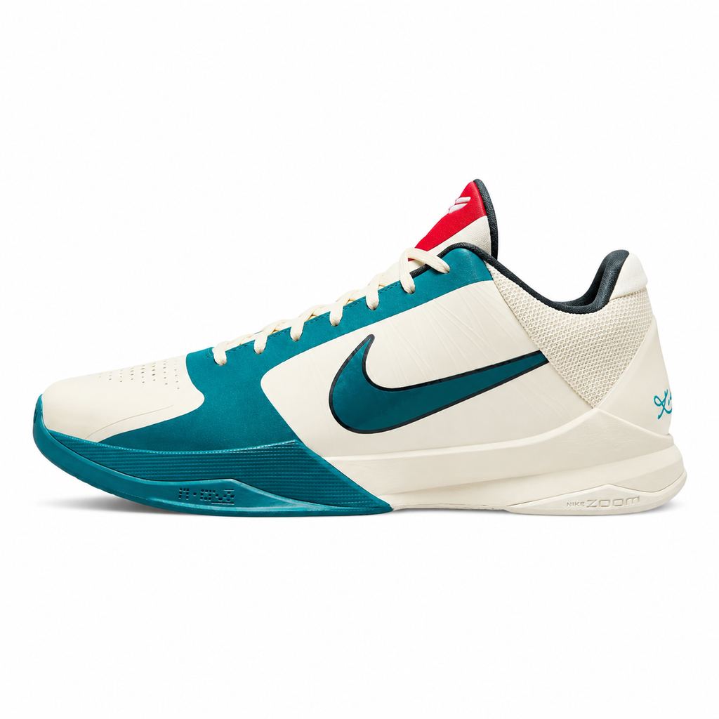 Kobe 5 Protro x Caitlin Clark Coconut Milk and Bright Spruce