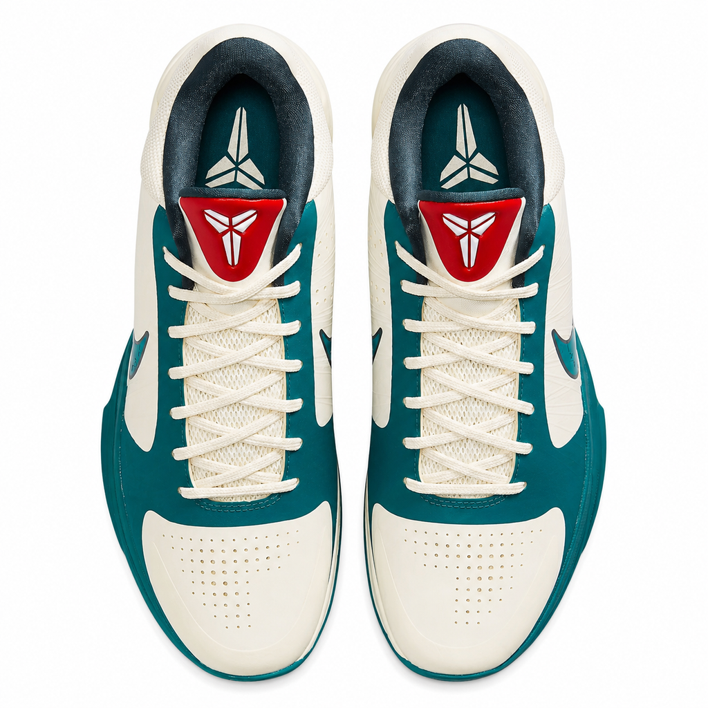 Kobe 5 Protro x Caitlin Clark Coconut Milk and Bright Spruce