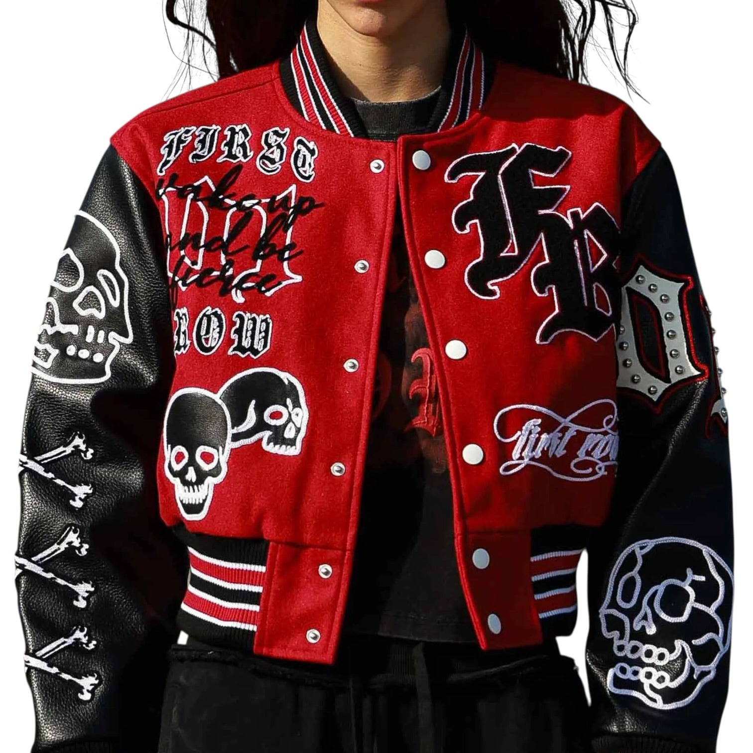 Wake Up and Be Fierce Varsity Jacket